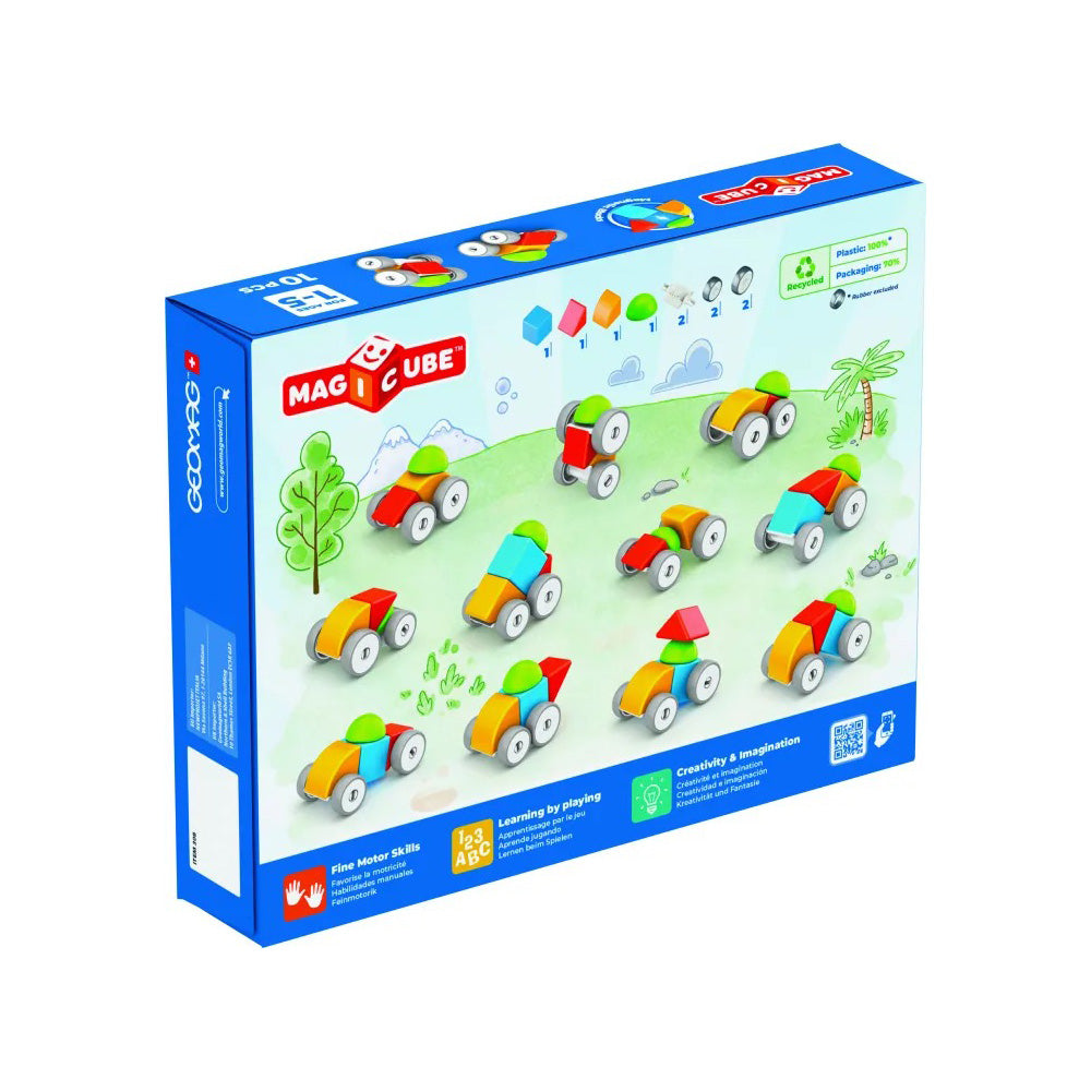 Geomag Magicube Magnetic Blocks Cars 10 Τμχ
