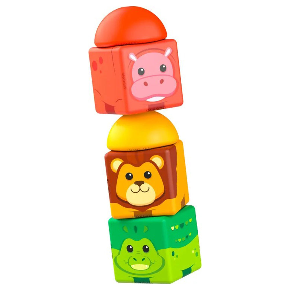 Geomag Magicube Magnetic Magic Stacking Safari 10τμχ – Μαγνητικοί Κύβοι Στοίβαξης με Ζωάκια