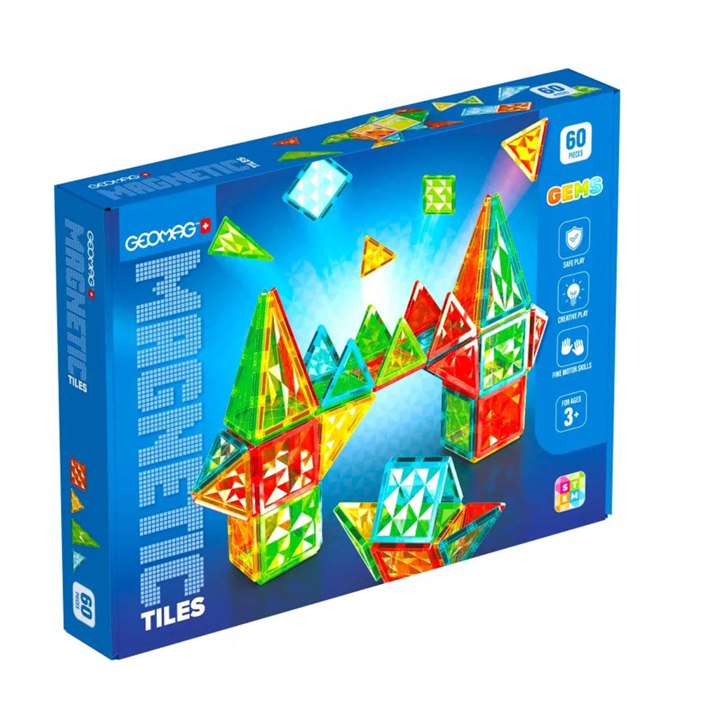 Geomag Magnetic Tiles Gems 60τμχ