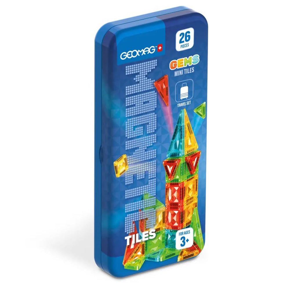 Geomag Magnetic Tiles Mini Travel Set 26τμχ – Μαγνητικό Παιχνίδι Κατασκευών για Ταξίδι