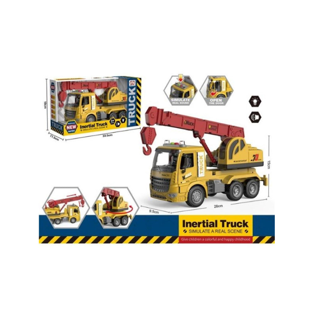 Γερανοφόρο Όχημα 28cm Friction Με Γάντζο, Ήχο & Φως 34X19X12εκ