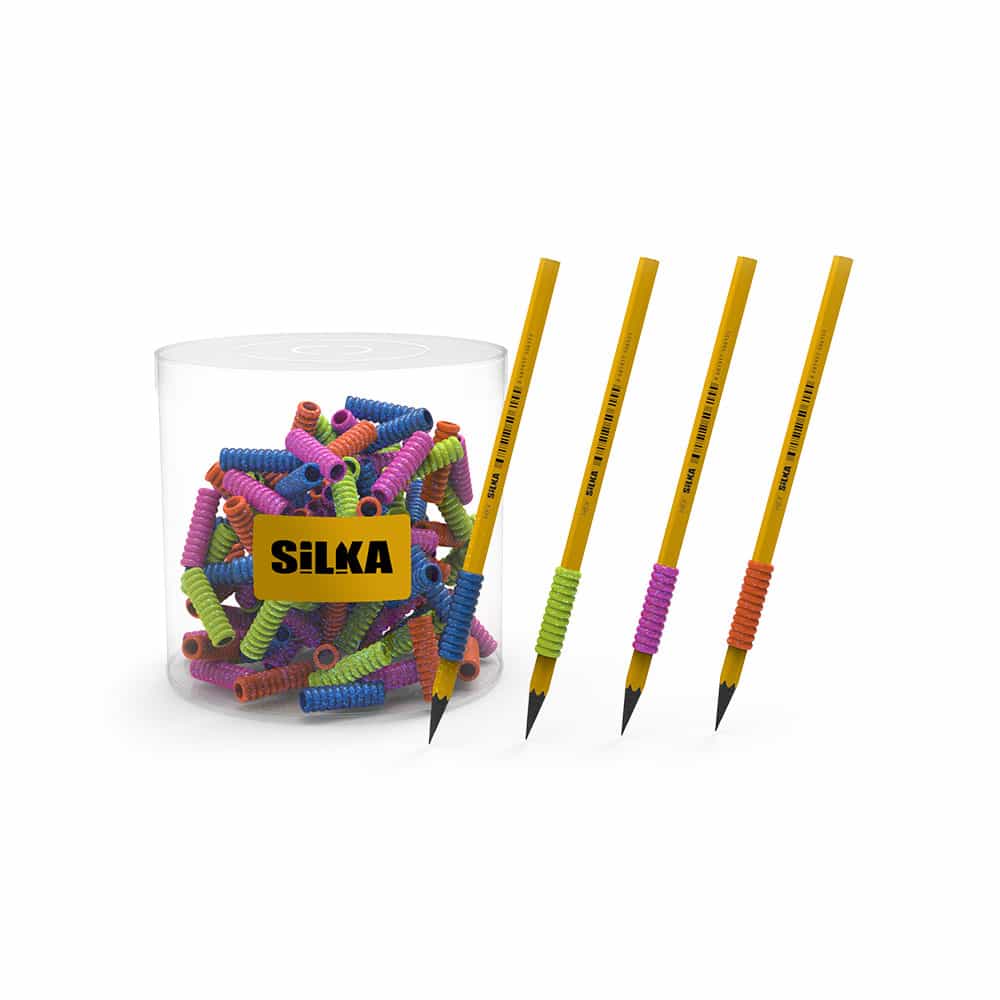 SILKAΛαστιχένια Λαβή Για Μολύβι Spiral Silka Glitterpapell.gr