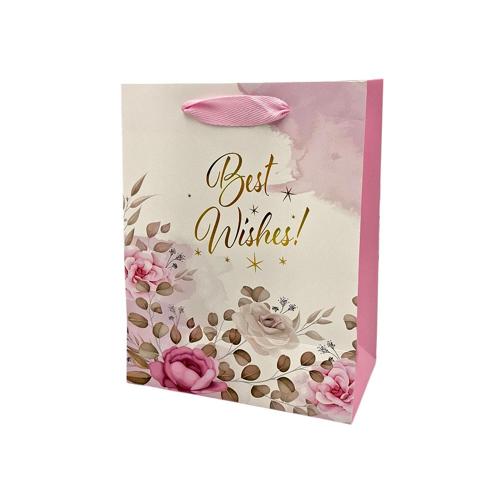 Χάρτινη Σακούλα Δώρου Best Wishes 23x18x10 εκ