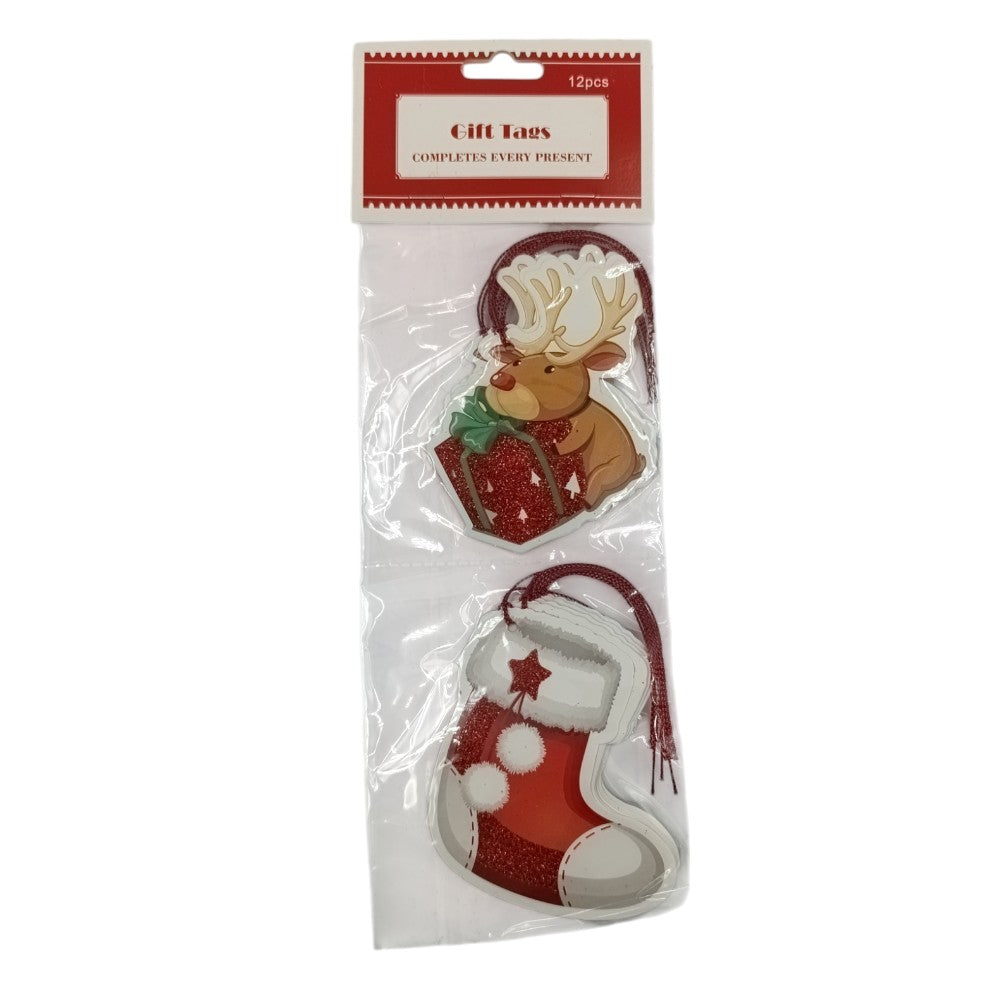 OEMΧριστουγεννιάτικες Ετικέτες Δώρων Gift Tags 12Τμχ Διάφορα Σχέδιαpapell.gr
