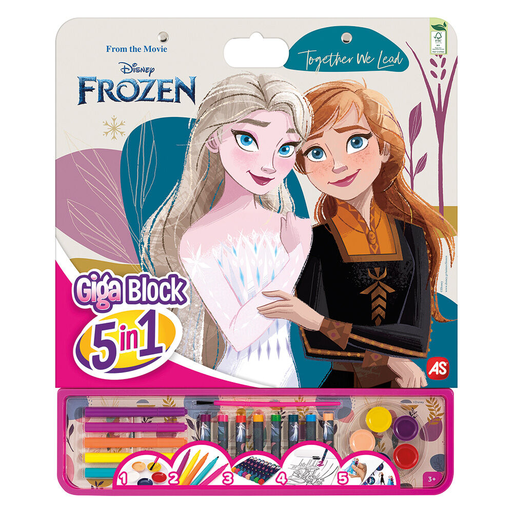 AS COMPANYGiga Block Σετ Ζωγραφικής Disney Frozen 5 Σε 1papell.gr