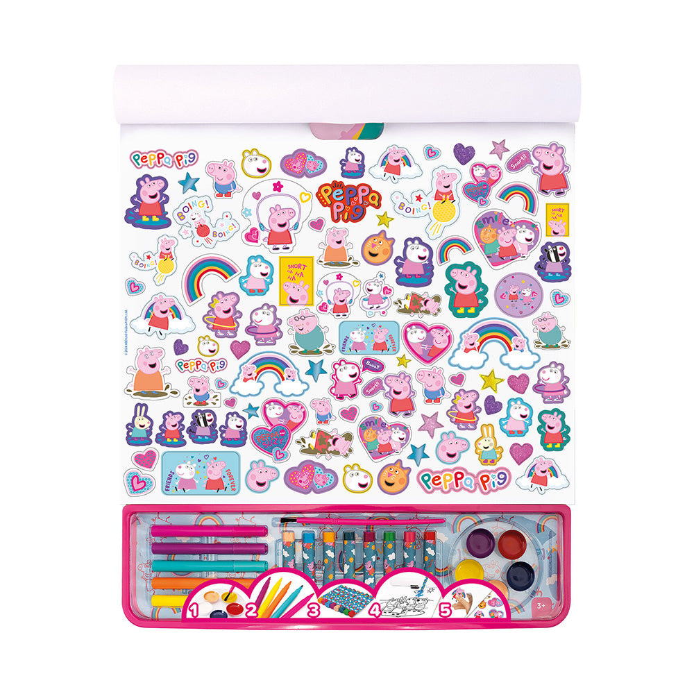 Happi Hobbi Giga Block Σετ Ζωγραφικής  Peppa Pig 5 σε 1 για 3+ Χρονών