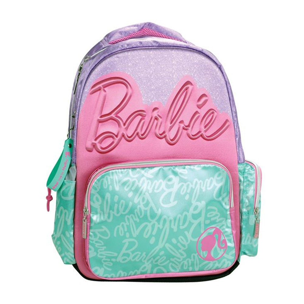 Gim Σχολική Τσάντα Πλάτης Οβάλ Δημοτικού Barbie Logo 35(Μ)x20(Π)x46(Υ) εκ
