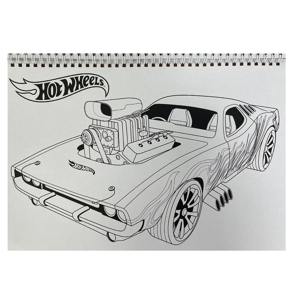 GimGim Μπλοκ Ζωγραφικής Hot Wheels 23x33 εκ 40 φύλλα & Αυτοκόλληταpapell.gr