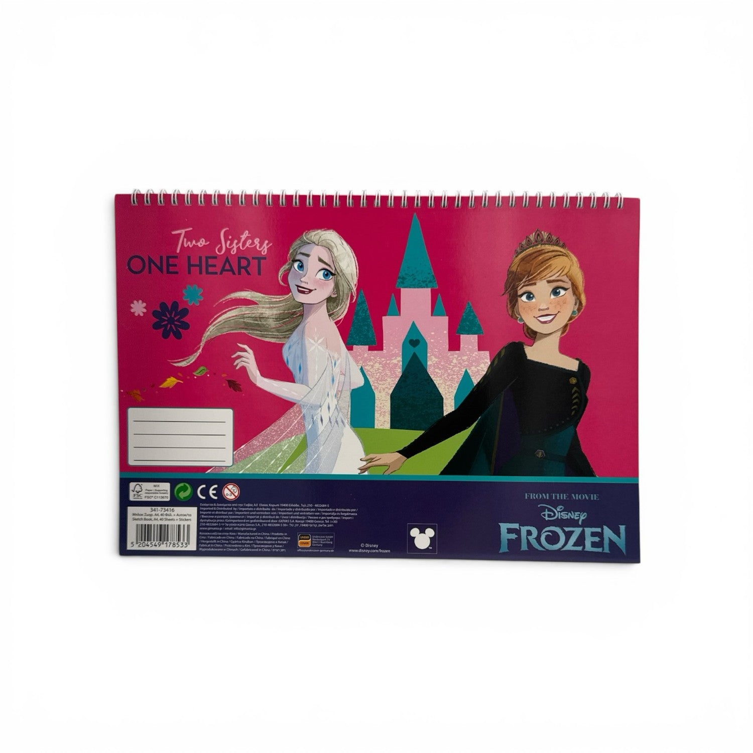 Gim Μπλοκ Ζωγραφικής με Αυτοκόλλητα Disney Frozen 23x33 εκ 40 Φύλλα