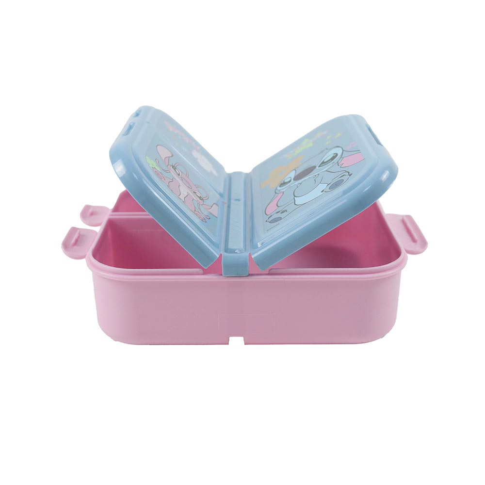 Gim Δοχείο Φαγητού Πλαστικό Stitch 3 Χώρων 800ml