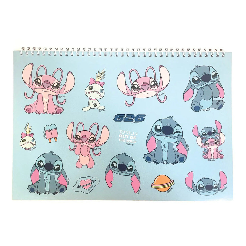 Gim Μπλοκ Ζωγραφικής με Αυτοκόλλητα Disney Stitch 23x33 εκ 40 Φύλλα