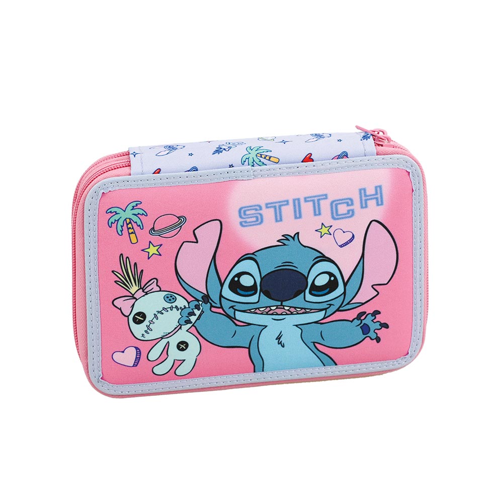 Gim Κασετίνα Διπλή Γεμάτη Disney Stitch Scrapbook 18x15x4 εκ
