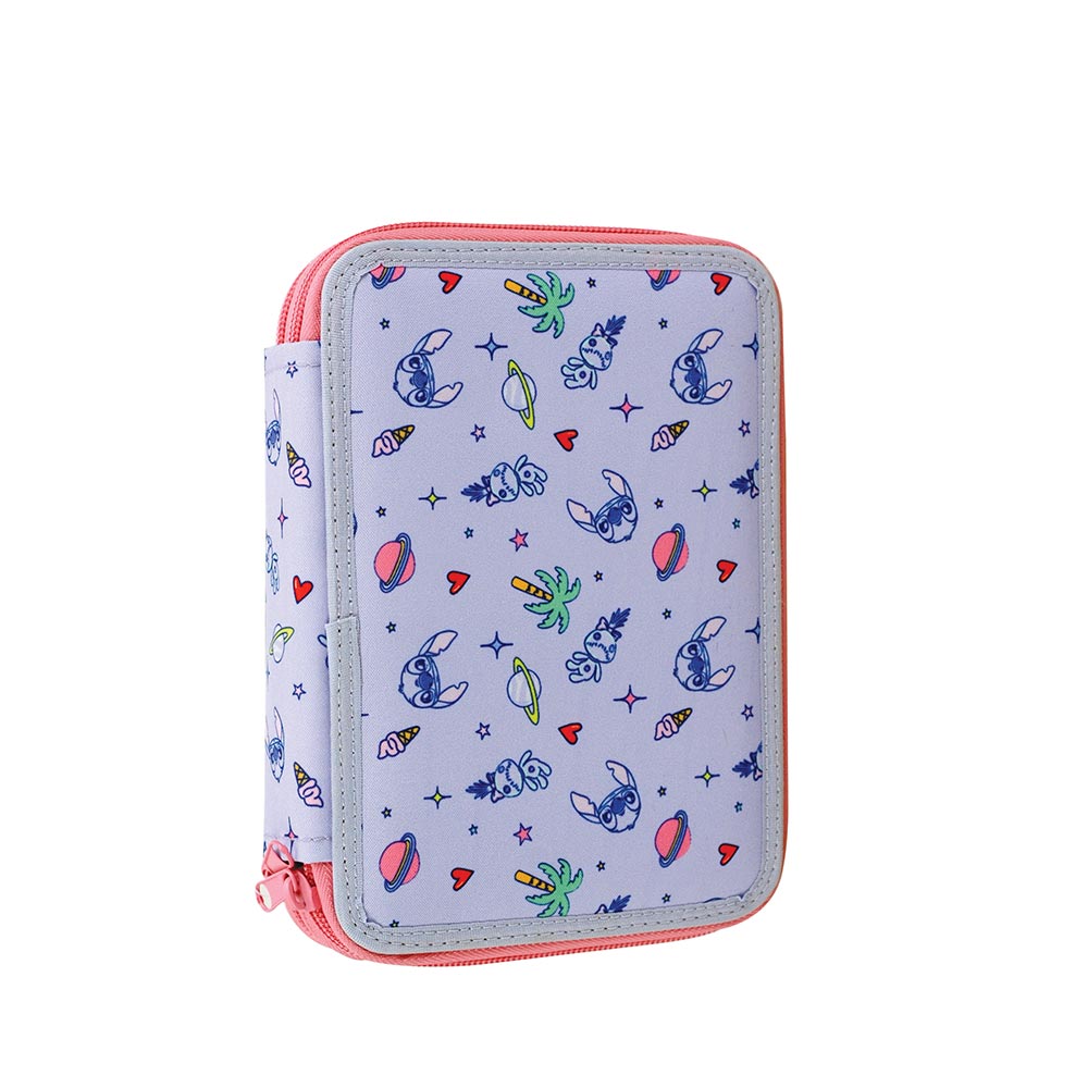 Gim Κασετίνα Διπλή Γεμάτη Disney Stitch Scrapbook 18x15x4 εκ