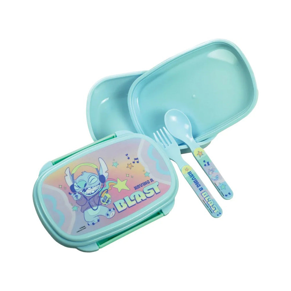 Gim Δοχείο Φαγητού Με Κουτάλι/Πιρούνι Stitch 600ml