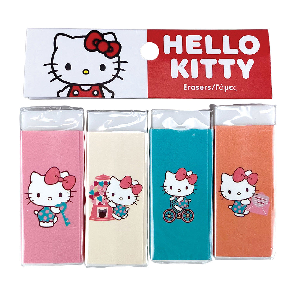 Gim Γόμα Σετ 4 Τμχ Hello Kitty Sweetheart