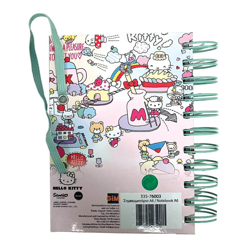 Gim Μπλοκάκι Σημειώσεων Α6 με Λάστιχο Hello Kitty