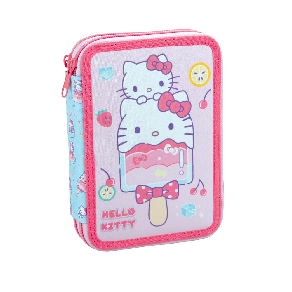 Gim Κασετίνα Διπλή Γεμάτη Hello Kitty Cupcake 18x15x4 εκ