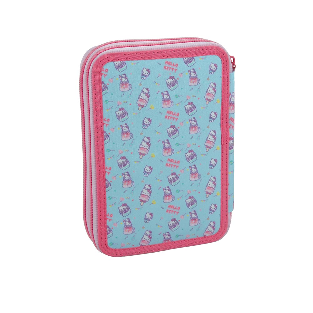 Gim Κασετίνα Διπλή Γεμάτη Hello Kitty Cupcake 18x15x4 εκ