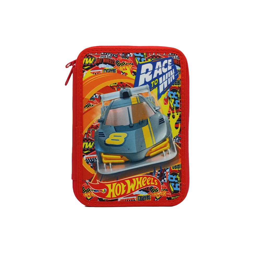 Gim Κασετίνα Διπλή Γεμάτη Hot Wheels Race To Win 18x15x4 εκ