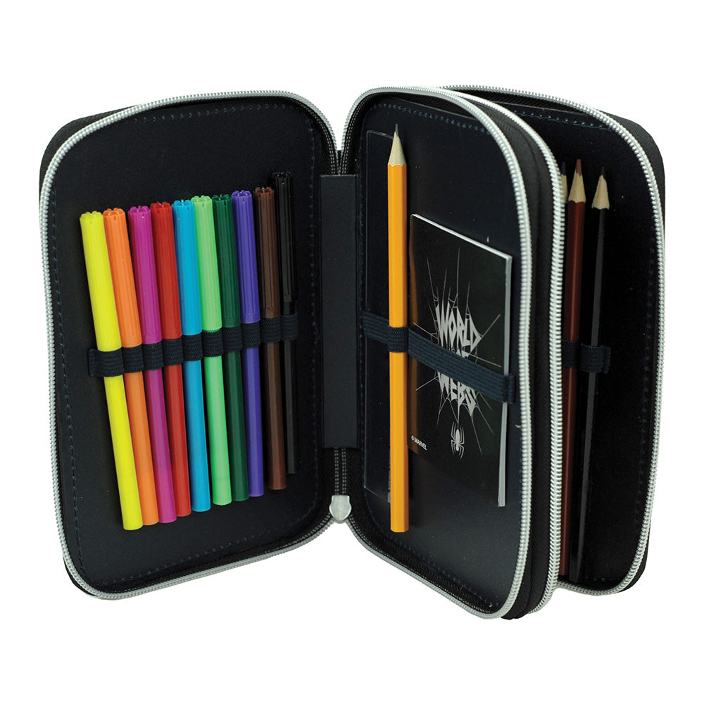 GimGim Κασετίνα Διπλή Γεμάτη Spiderman City Webpapell.gr