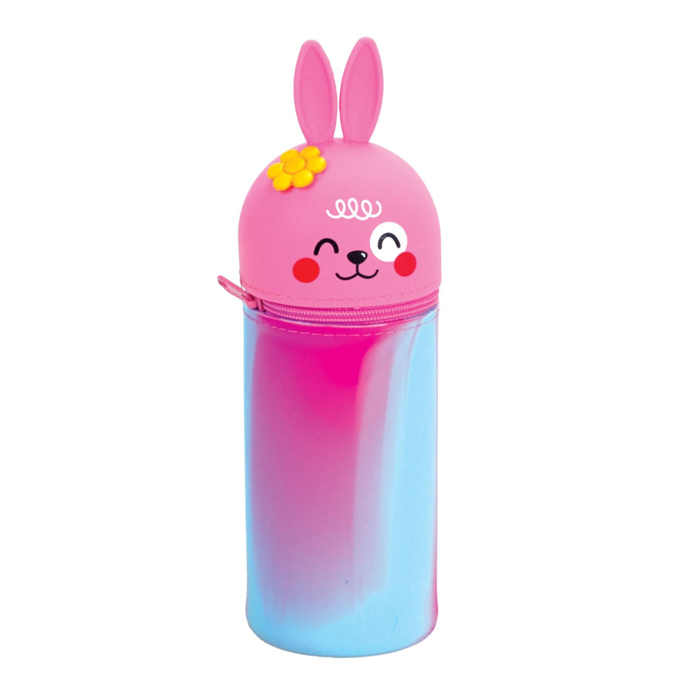 Gim Κασετίνα Μολυβοθήκη Σιλικόνης 2 σε 1 Happy Life Bunny 21x7 εκ
