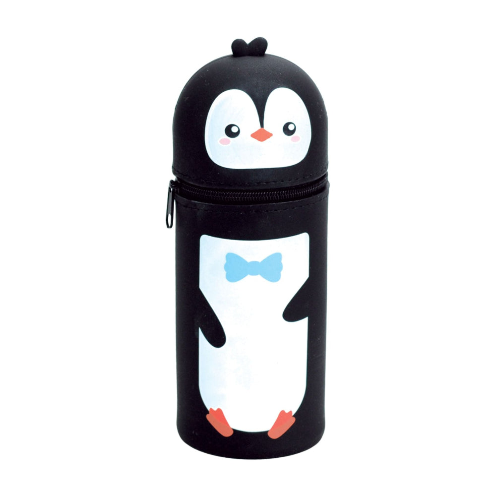 Gim Κασετίνα Μολυβοθήκη Σιλικόνης 2 σε 1 Happy Life Penguin 21x7 εκ