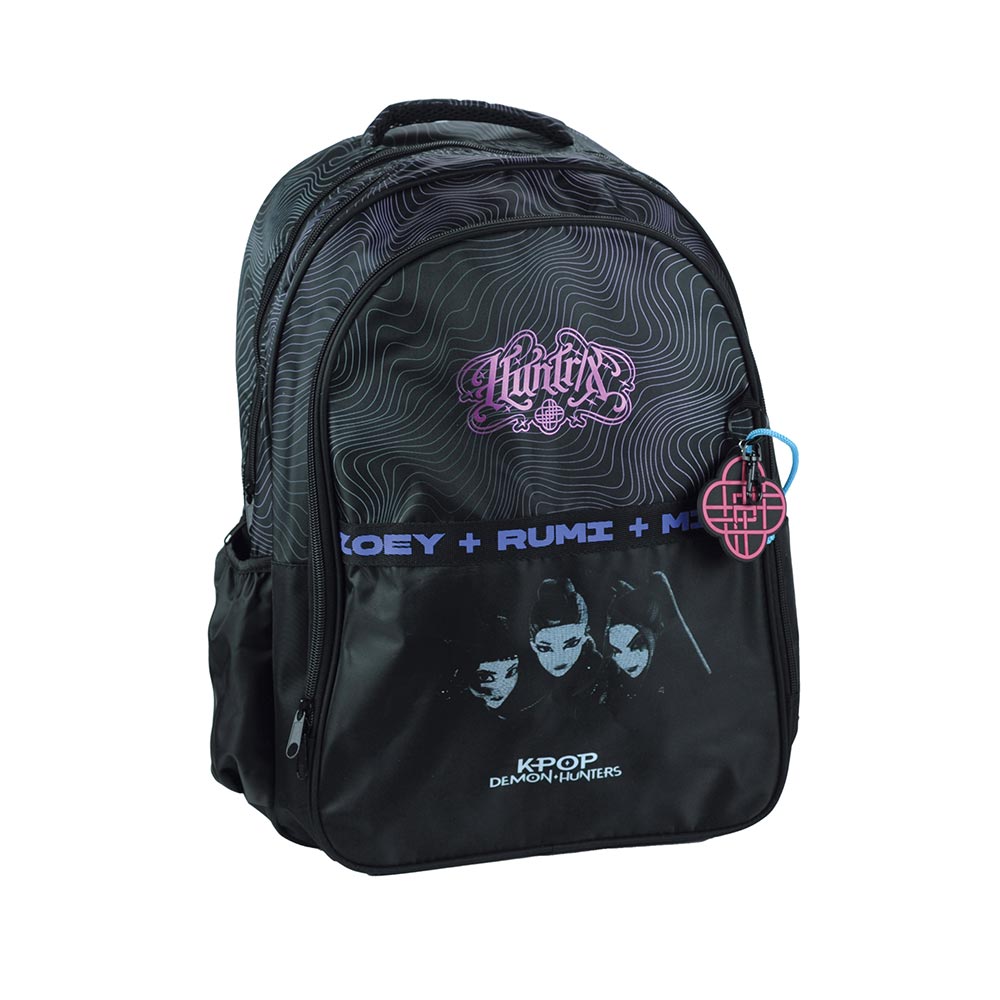 Gim Σχολική Τσάντα Πλάτης Δημοτικού K-Pop Demon Hunters Black Huntrix 46x35x20 εκ