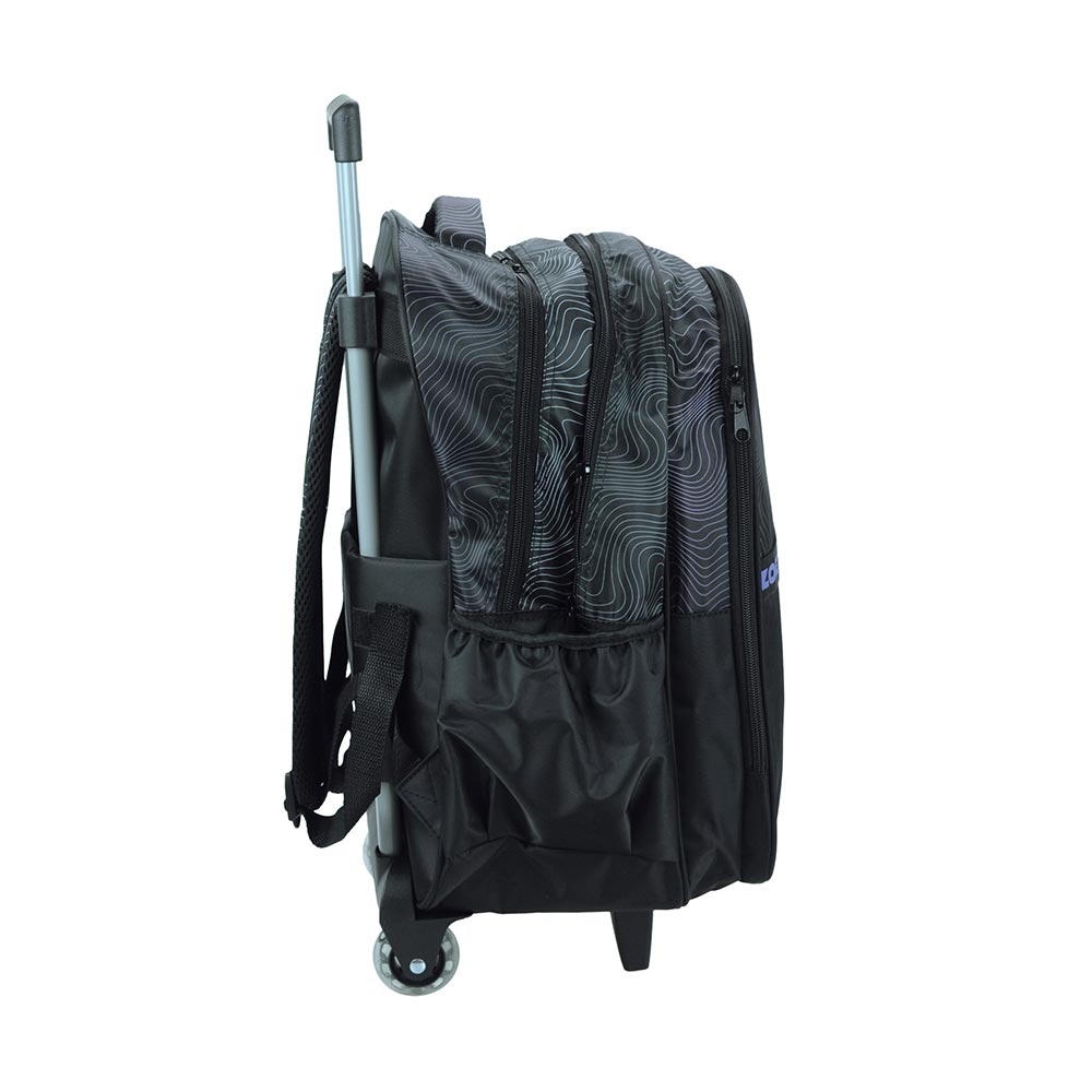 Gim Σχολική Τσάντα Τρόλεϊ K-Pop Black Huntrix 46(+6)x35x20 εκ