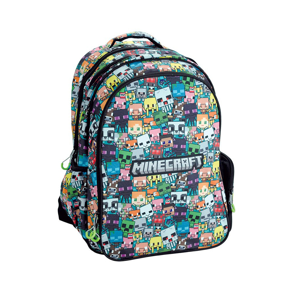 Gim Σχολική Τσάντα Πλάτης Δημοτικού Οβάλ Minecraft Chibi 35(Μ)x20(Π)x46(Υ) εκ
