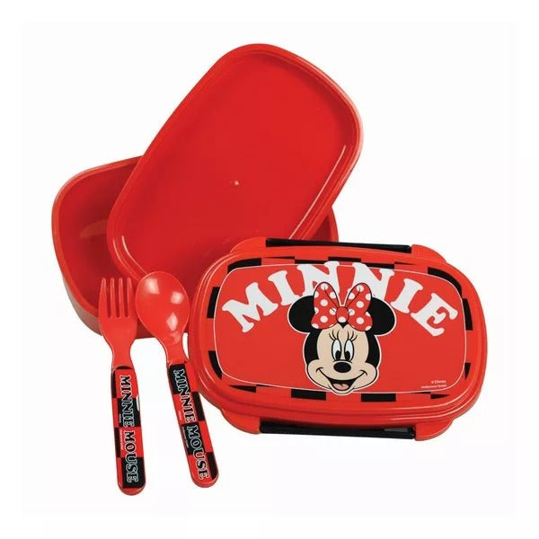 Gim Δοχείο Φαγητού Με Κουτάλι/ Πιρούνι Minnie 600ml