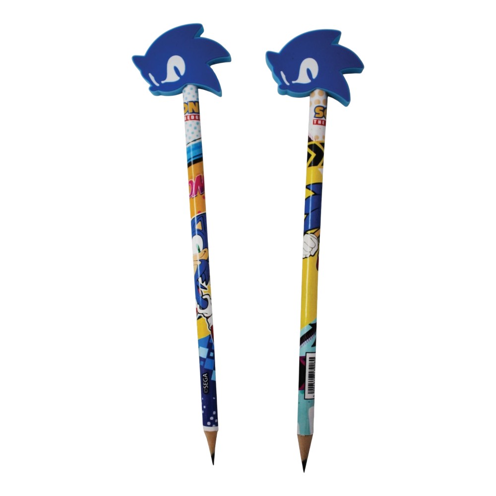 Gim Μολύβι με Rubber Φιγούρα Sonic The Hedgehog σε 2 Σχέδια - 1 Τμχ
