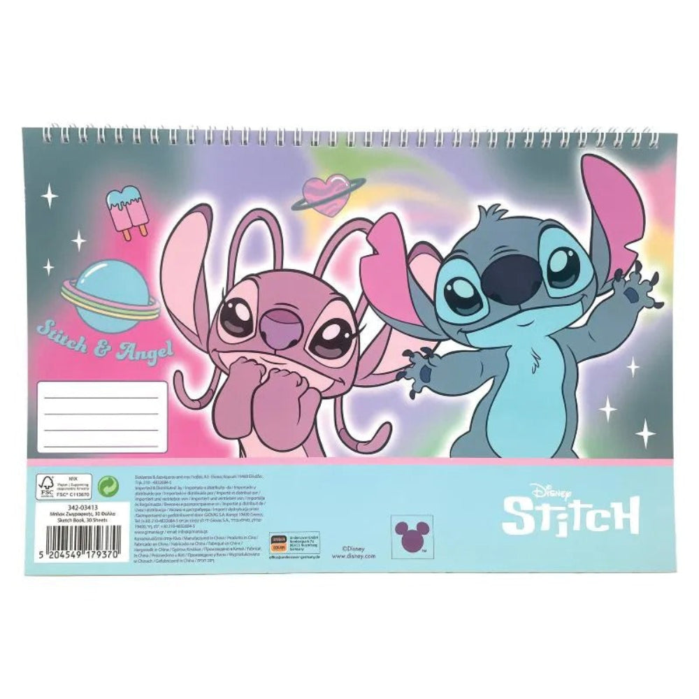 Gim Μπλοκ Ζωγραφικής A4 Σπιράλ Stitch 21x30 εκ 30 Φύλλα