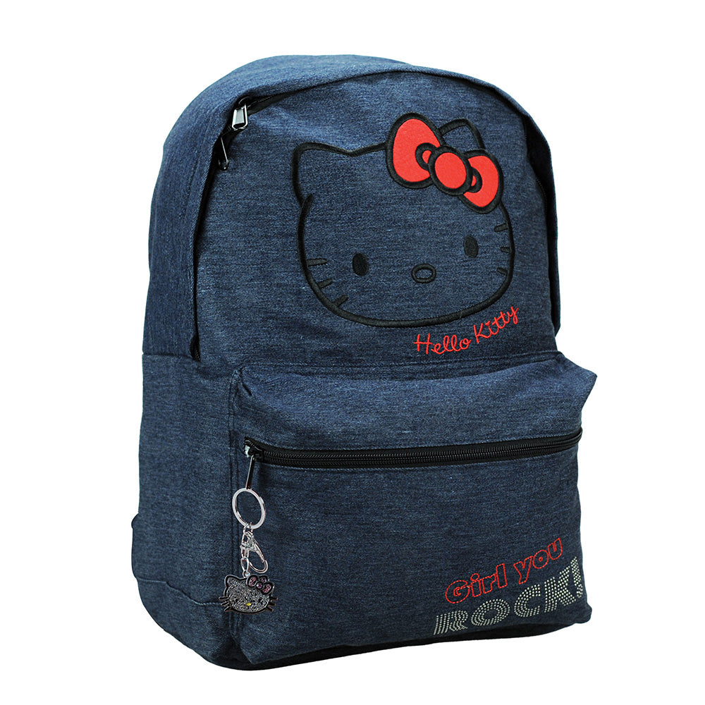 Gim Σακίδιο Πλάτης Hello Kitty Denim 30(Μ)X20(Π)X45(Υ) Εκ