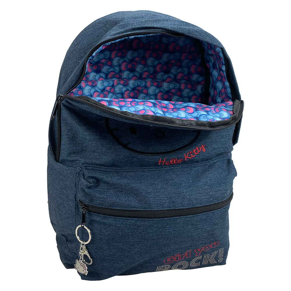 Gim Σακίδιο Πλάτης Hello Kitty Denim 30(Μ)X20(Π)X45(Υ) Εκ