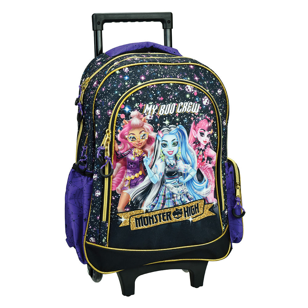 Gim Σχολική Τσάντα Τρόλεϊ Δημοτικού Monster High Boo 46(Μ)X35(Π)X20(Υ) Eκ