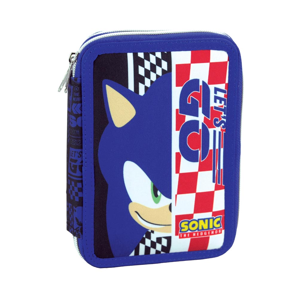 Gim Κασετίνα Διπλή Γεμάτη Sonic Classic 18x15x4 εκ
