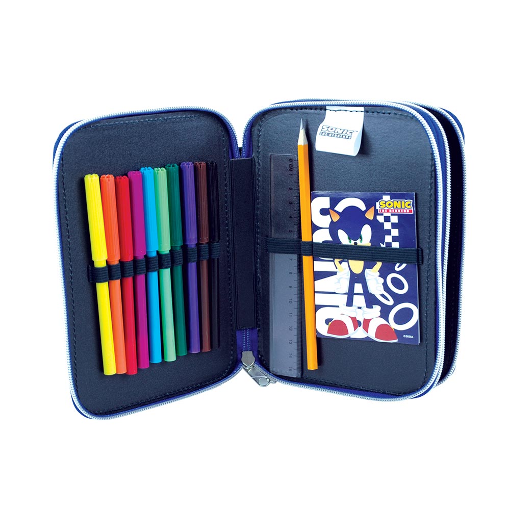 Gim Κασετίνα Διπλή Γεμάτη Sonic Classic 18x15x4 εκ