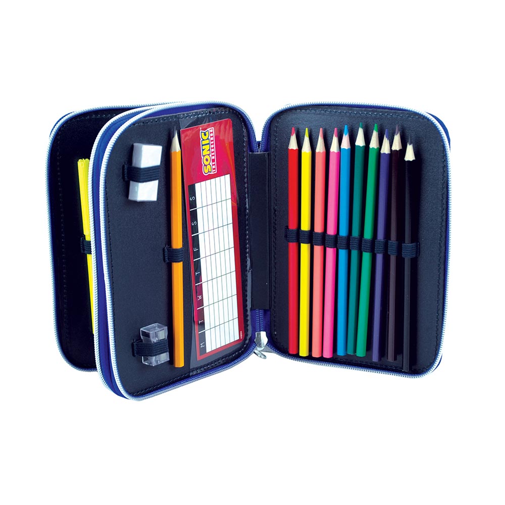 Gim Κασετίνα Διπλή Γεμάτη Sonic Classic 18x15x4 εκ
