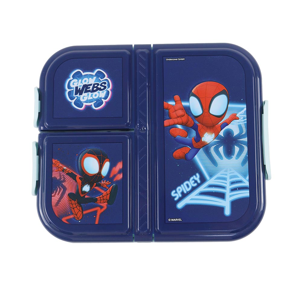 Gim Δοχείο Φαγητού Πλαστικό Spidey Amazing Friends 3 Χώρων 800ml