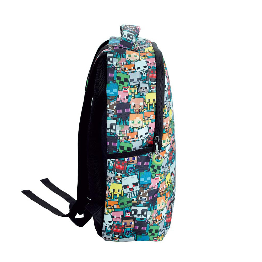 Gim Σχολική Τσάντα Πλάτης Δημοτικού Οβάλ Sport Minecraft Chibi 30(Μ)x14(Π)x46(Υ) εκ