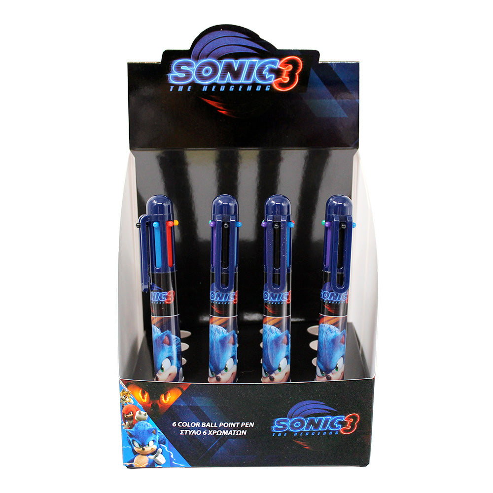Gim Στυλό 6 Χρώματα Sonic 3 The Hedgehog - 1 Τμχ