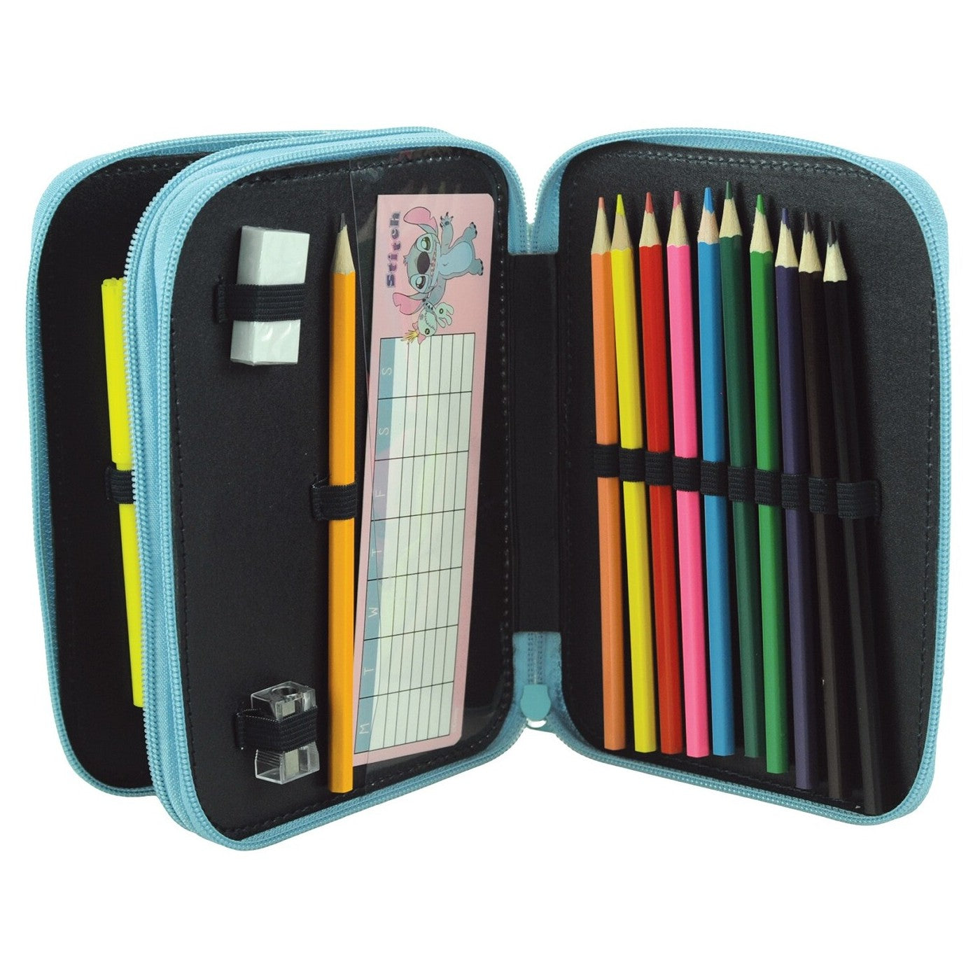 Gim Σχολική Κασετίνα Διπλή Stitch Brush It Out 18 εκ