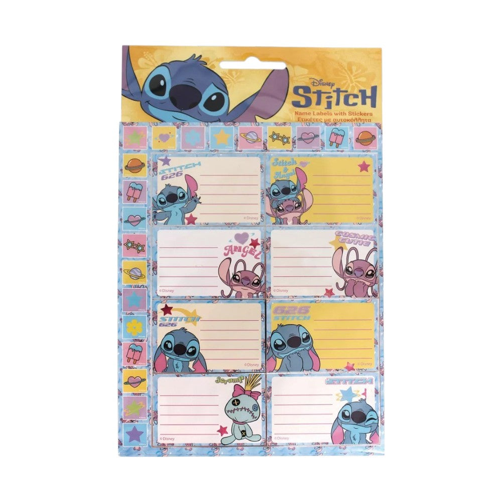 Gim Σχολικές Ετικέτες με Αυτκόλλητα Disney Stitch