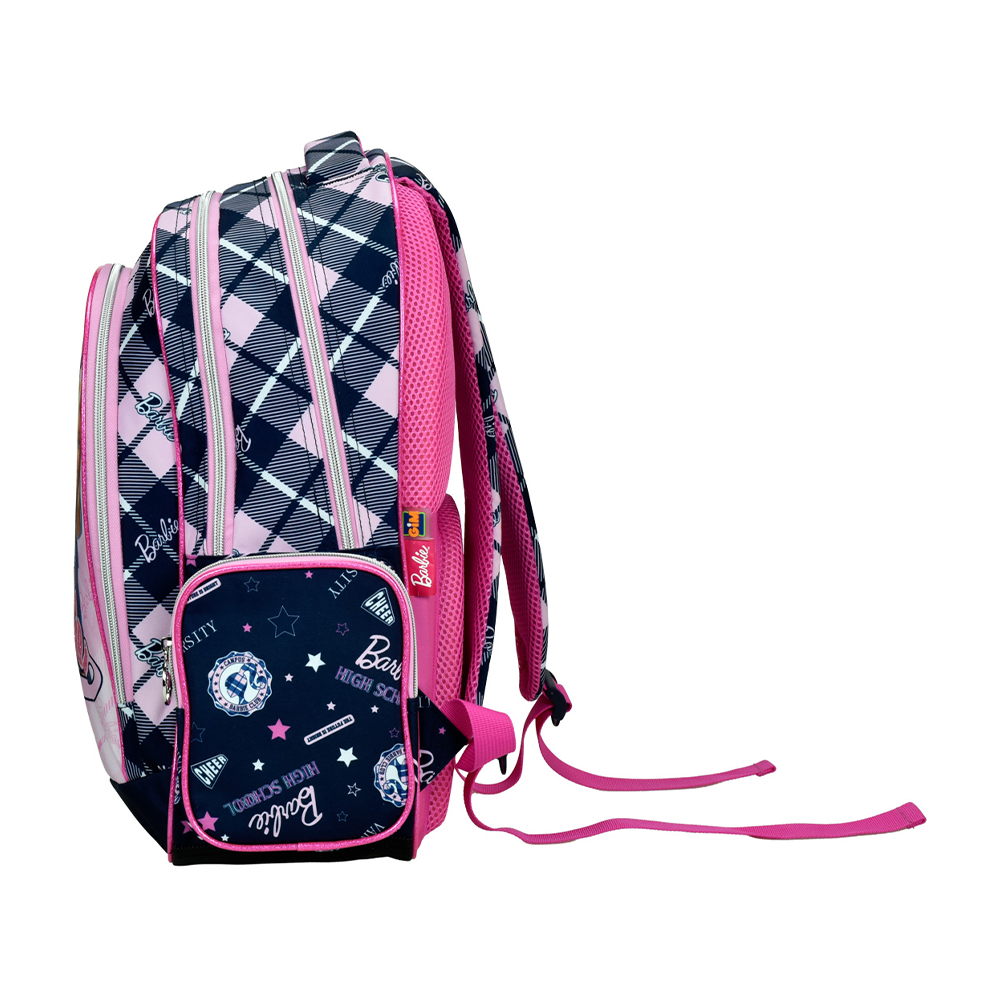 Gim Σχολική Τσάντα Πλάτης Δημοτικού Οβάλ Barbie Varsity 35x20x46 εκ