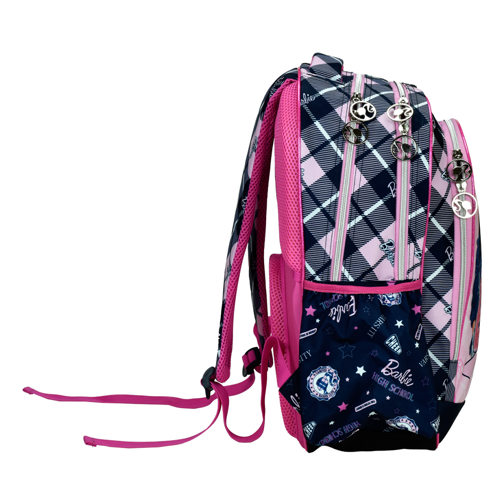 Gim Σχολική Τσάντα Πλάτης Δημοτικού Οβάλ Barbie Varsity 35x20x46 εκ