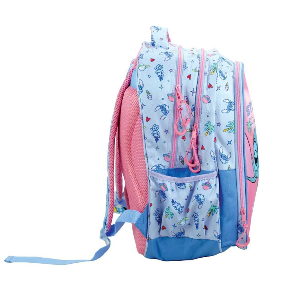 Gim Σχολική Τσάντα Δημοτικού Πλάτης Οβάλ Stitch Scrapbook 35(Μ)x20(Π)x46(Υ) εκ