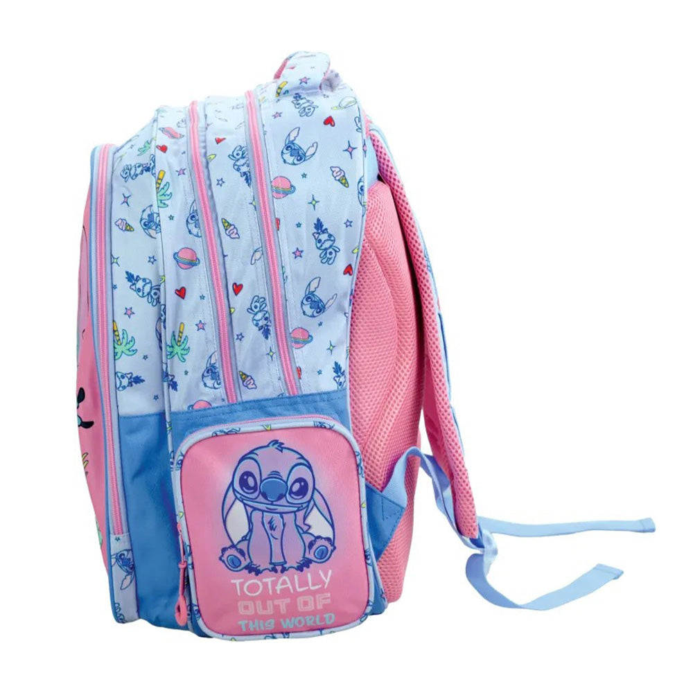 Gim Σχολική Τσάντα Δημοτικού Πλάτης Οβάλ Stitch Scrapbook 35(Μ)x20(Π)x46(Υ) εκ