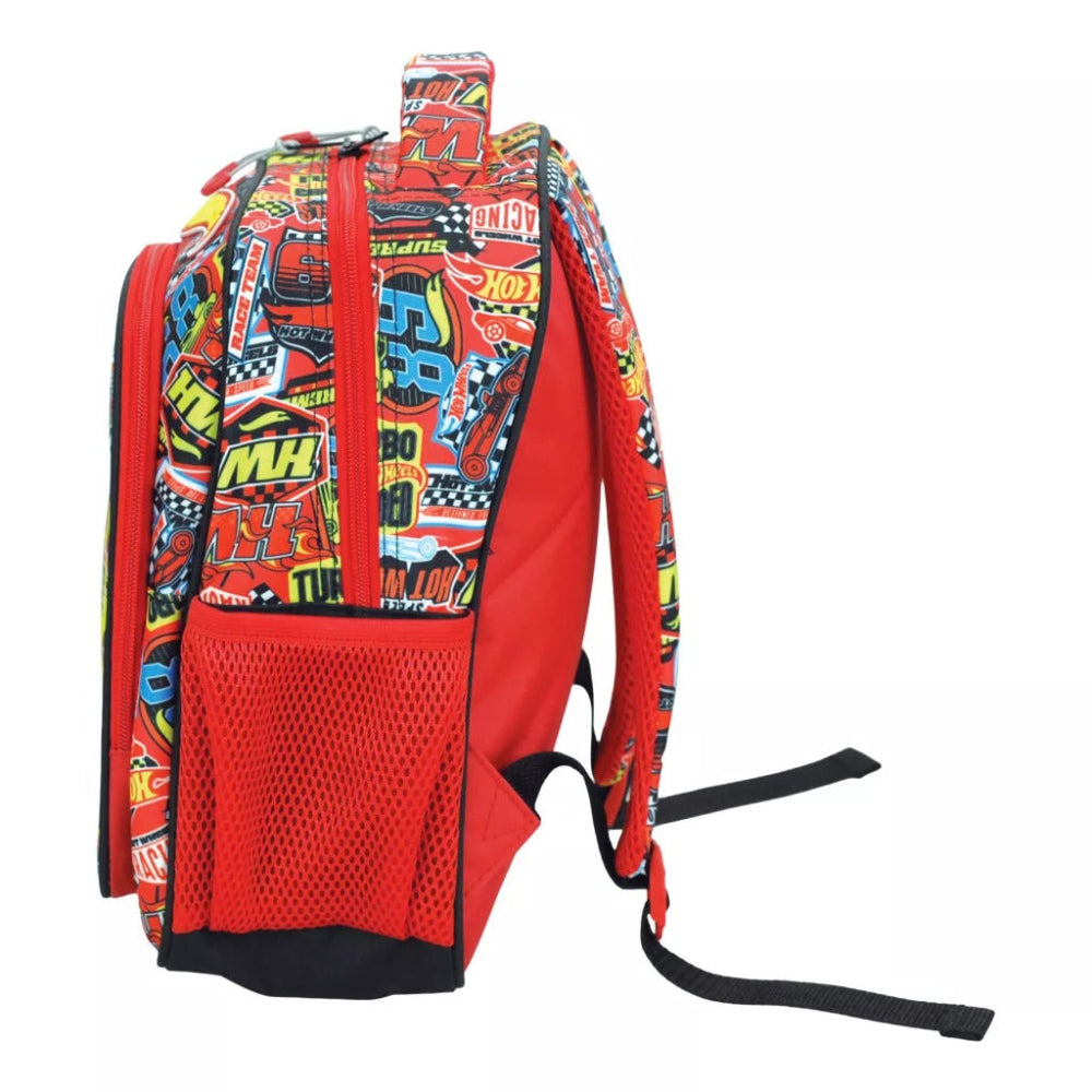 Gim Σχολική Τσάντα Πλάτης Νηπίου Hot Wheels Race to Win 25(Μ)X15(Π)X30(Υ) Eκ