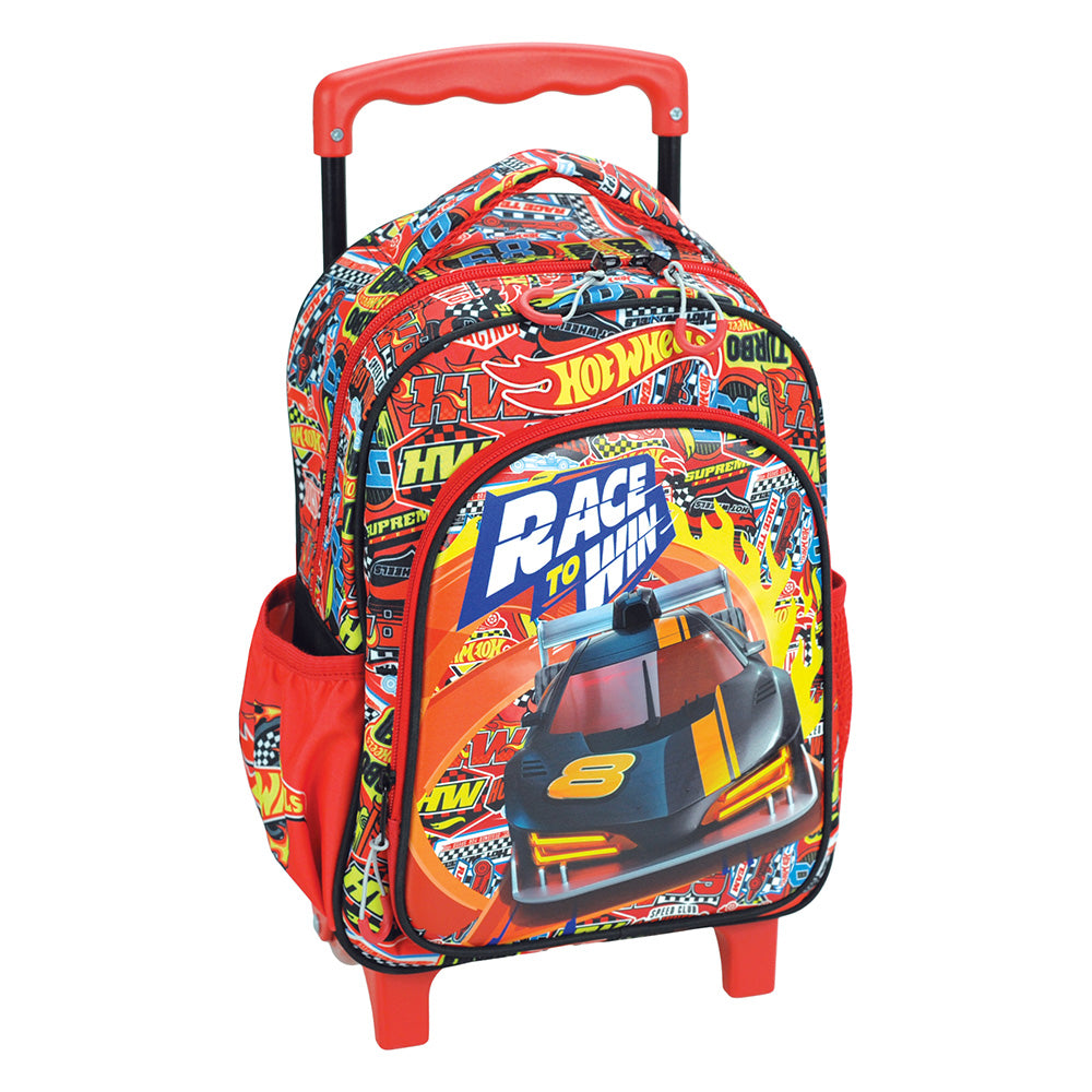 Gim Σχολική Τσάντα Τρόλεϊ Νηπίου Hot Wheels Race to Win 25(Μ)X15(Π)X30(Υ) Eκ