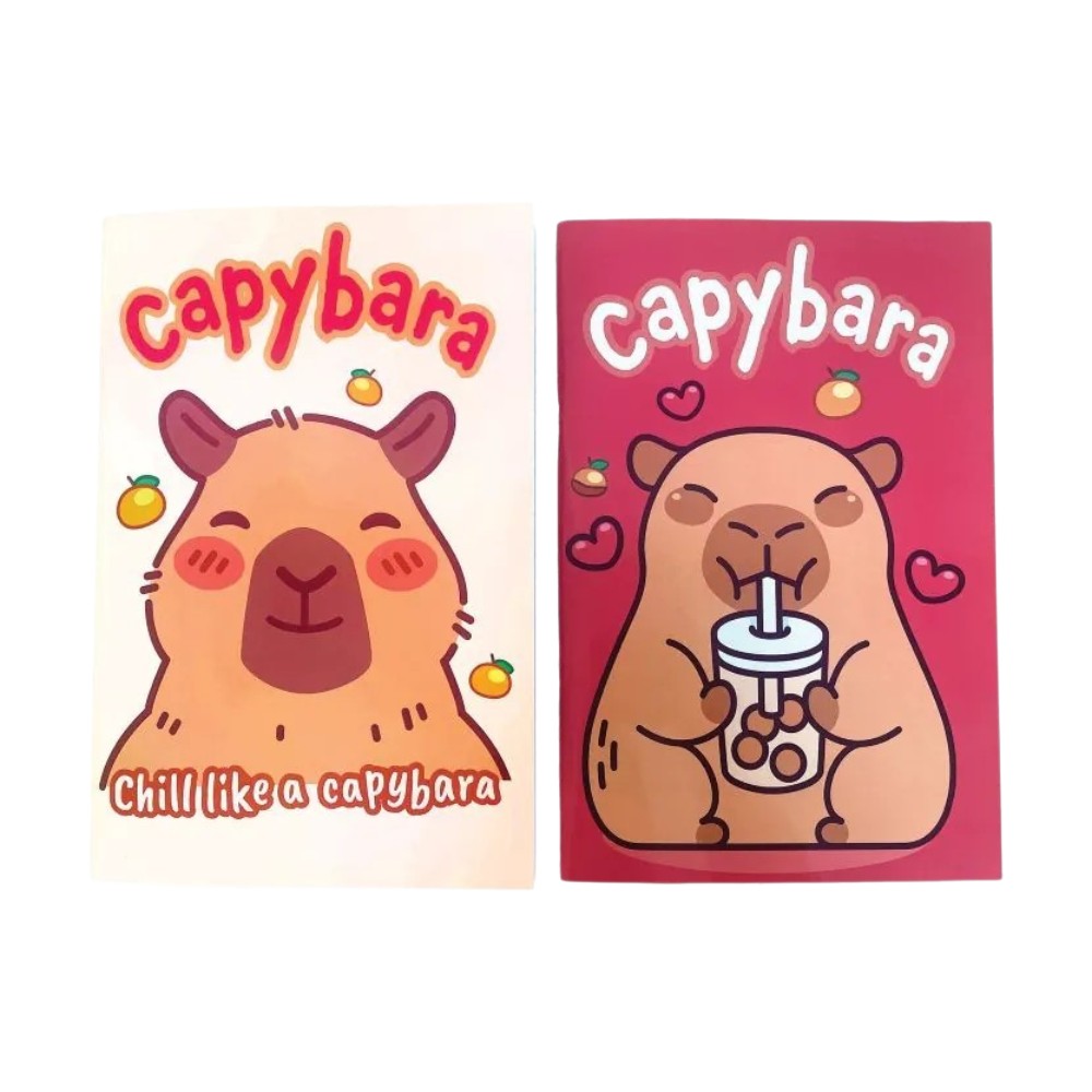 Gim Τετράδιο Καρφίτσα Ριγέ B5 Capybara Happy Life 40Φ σε 2 Σχέδια - 1 Τμχ